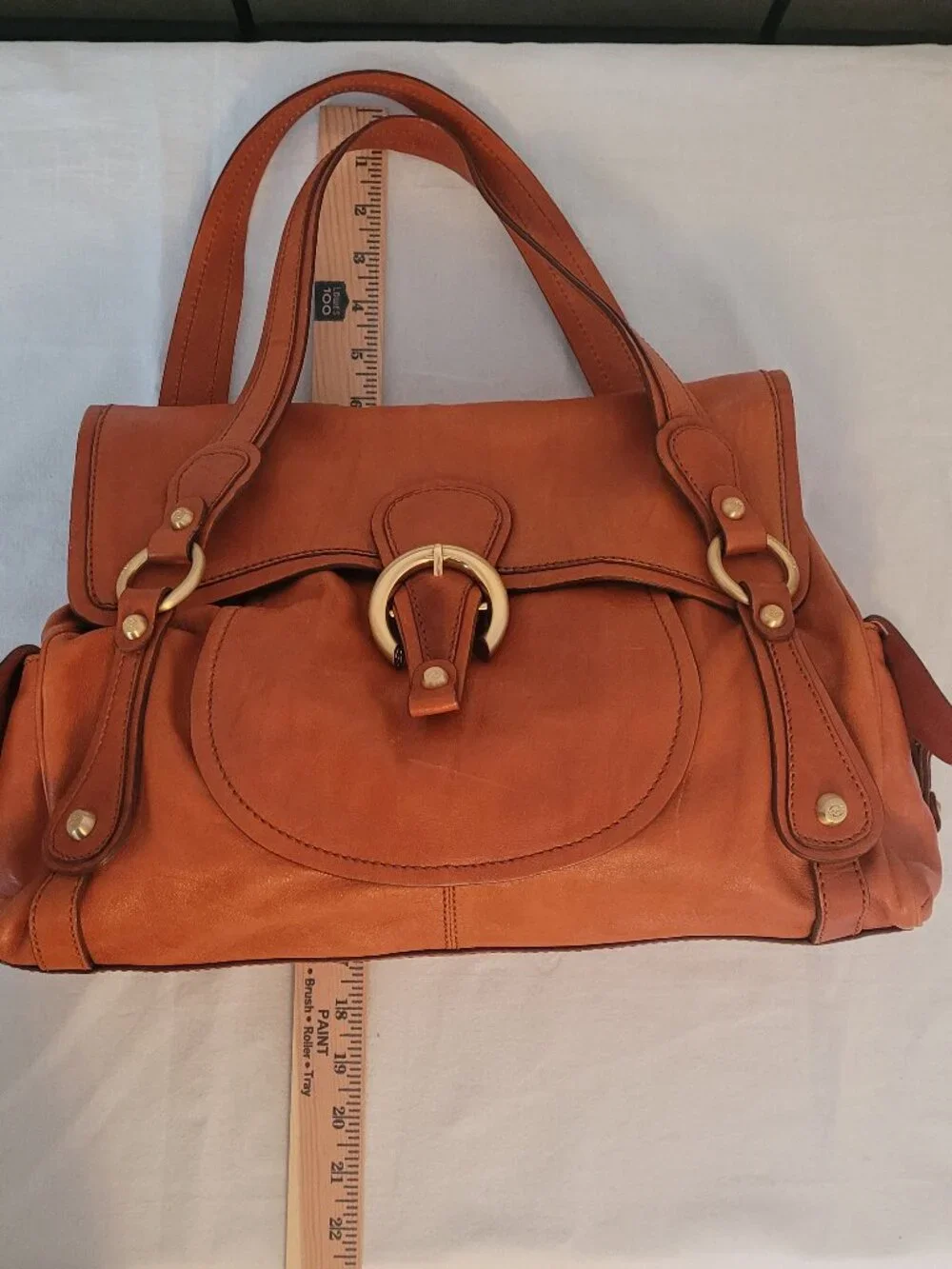 Leather Hobo Bag Francesco Biasia Orange